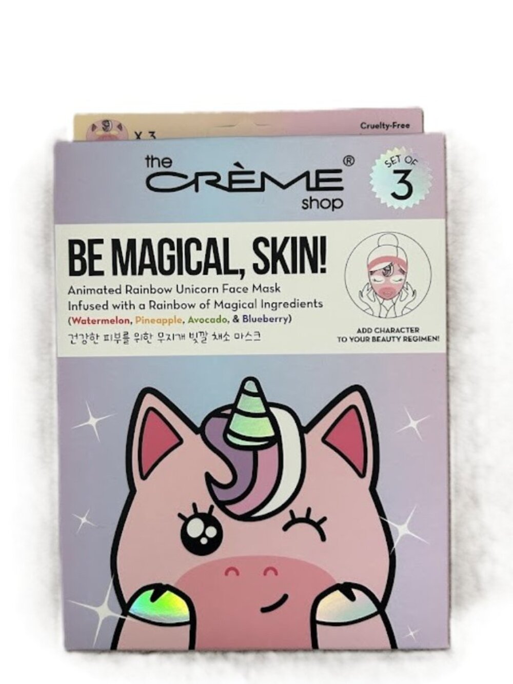 ✨ NIB The Crème Shop "Be Magical, Skin!" Rainbow Unicorn Face Masks ✨